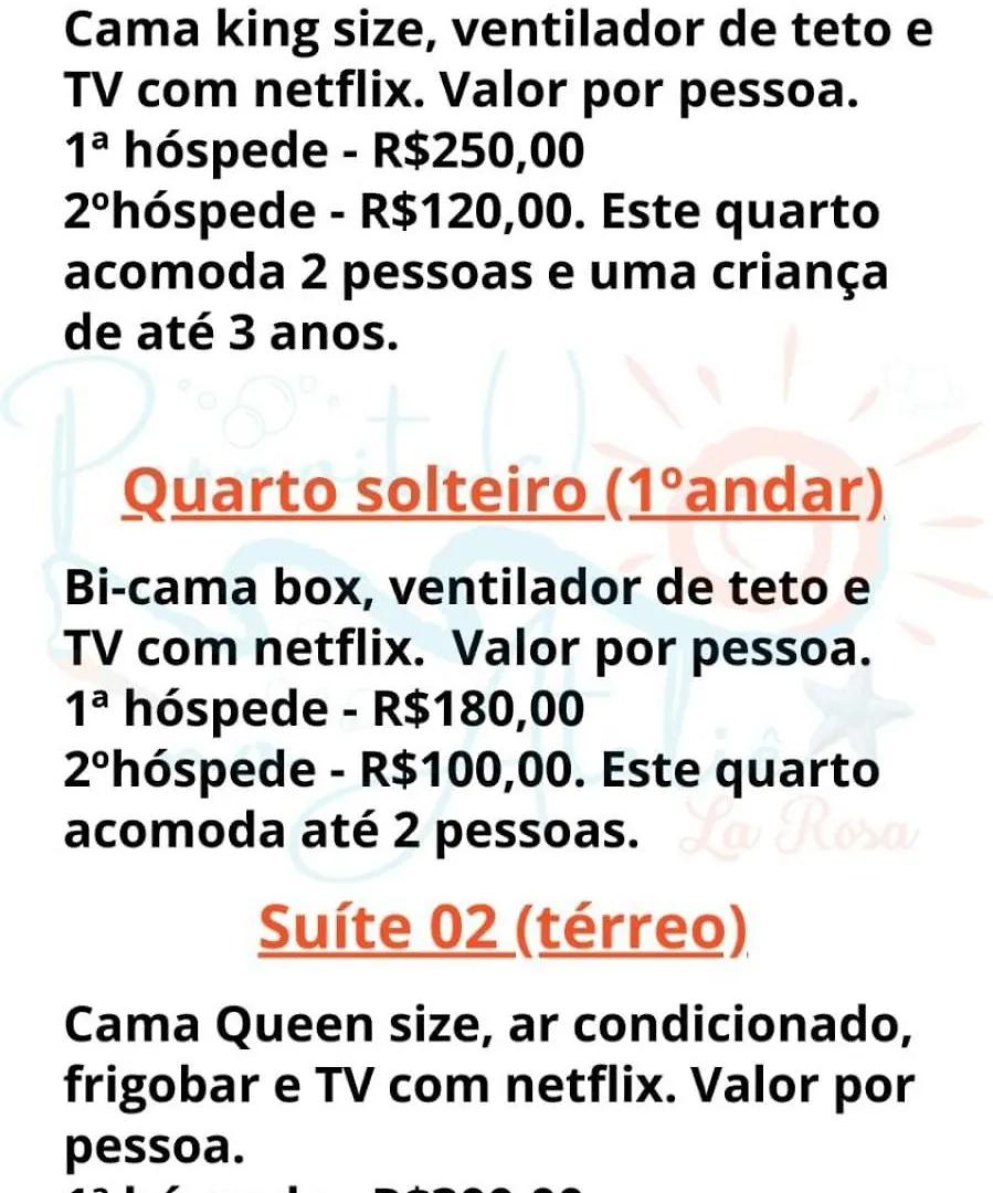 Pernoites No Atelie La Rosa I Hotell Itapoa  Pensionat Itapoa (Santa Catarina)